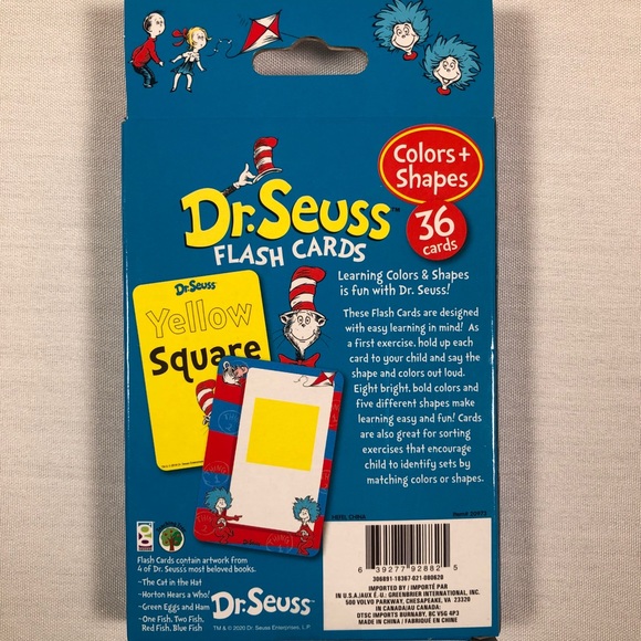 Dr. Seuss Flash Card Lot NUMBERS ABC WORDS COLORS - Picture 5 of 7